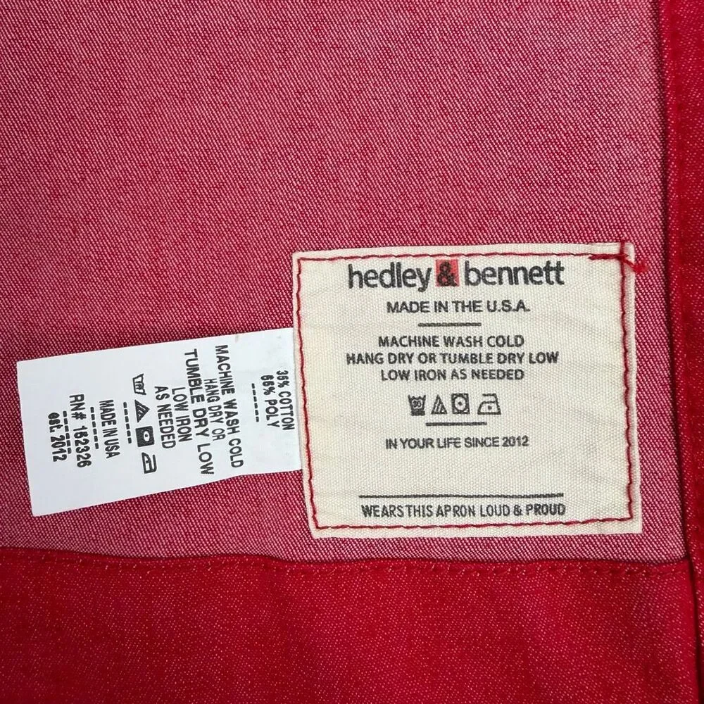 Hedley & Bennett Special Contadina Apron Red Green